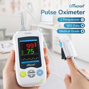 TaffOmicron Handheld Pulse Oximeter Alat Ukur Saturasi Oksigen Darah - YK-820A