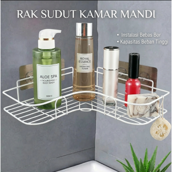 LemonBest Rak Sudut Kamar Mandi Triangle Corner Shelf Stainless Steel - G49