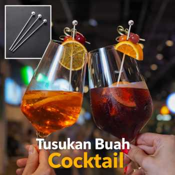 JUWI Tusukan Buah Cocktail Pick Garnish Decoration Stainless Steel 304 - J-105