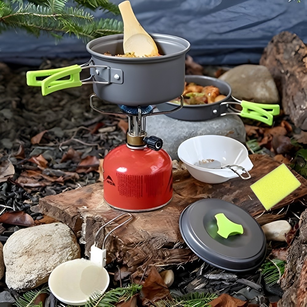 AstaGear Alat Masak Outdoor Camping Nesting Cooking Aluminium 7 in 1 - DS-308 Gambar produk AstaGear Alat Masak Outdoor Camping Nesting Cooking Aluminium 7 in 1 - DS-308