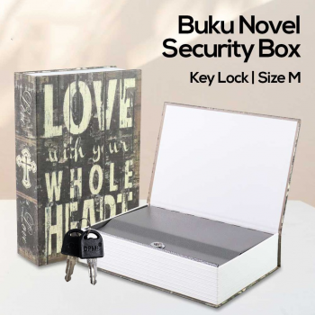 Gambar produk HOMESAFE Kotak Buku Novel Hidden Security Box Book Key Lock Size M - KBS