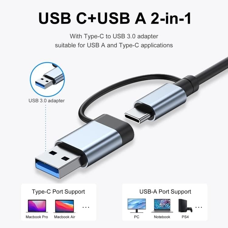 Gambar produk GENERIS USB Hub Type C 3.0 Adapter 7in1 USB 3.0 USB 2.0 USB Type C - GEN23