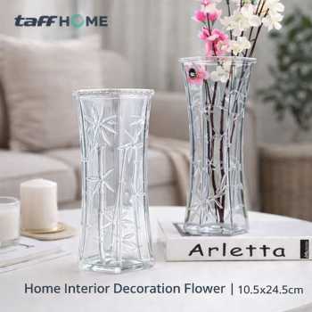 TaffHOME Vas Bunga Dekorasi Interior Ruang Tamu Motif Bambu - AR-3A