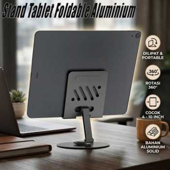 VIKEFON Stand Tablet Foldable Aluminium Holder 360 Rotation 4-10 Inch - P50