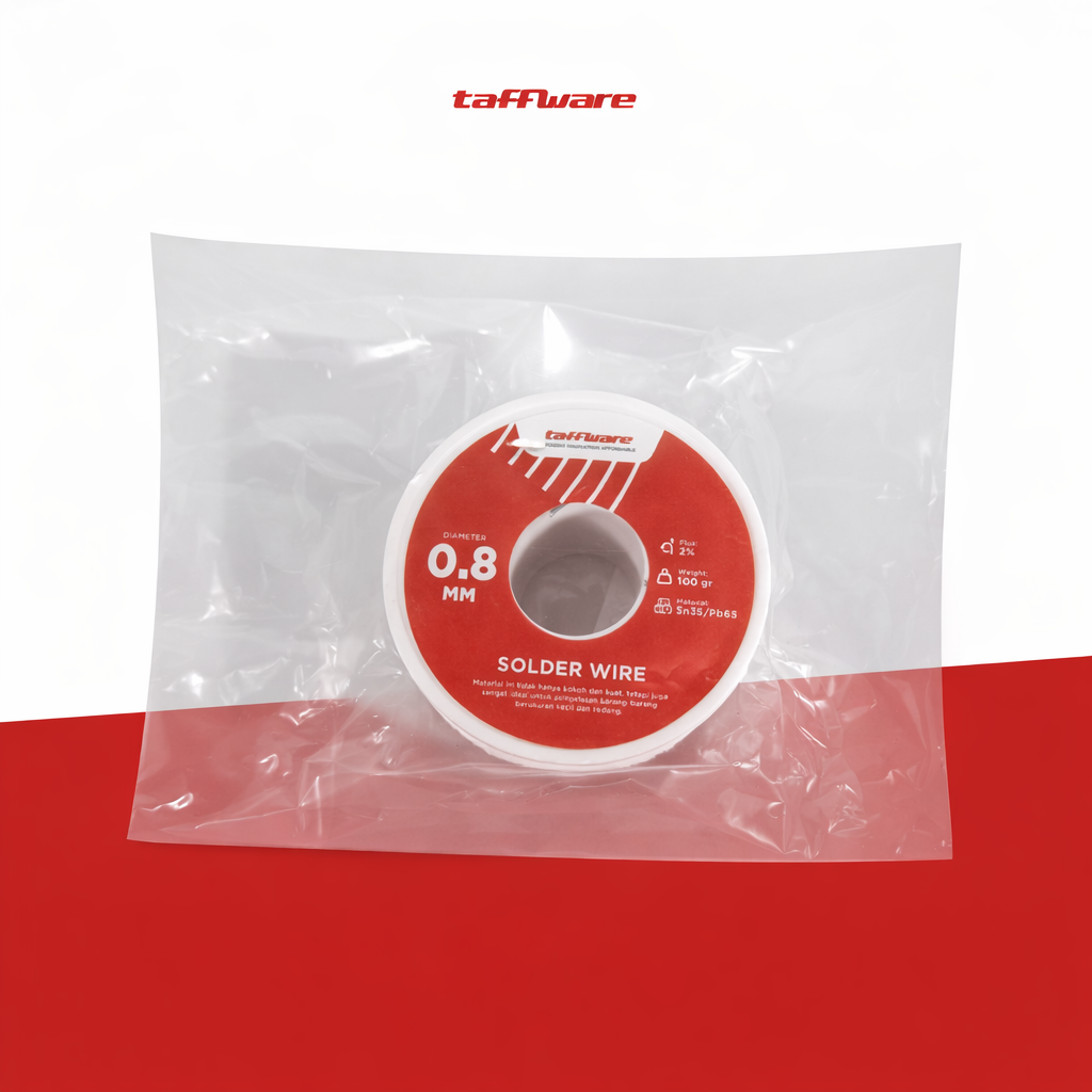 Taffware Kawat Timah Solder Sn35/Pb65 100 g 0.8mm - B-2 Gambar produk Taffware Kawat Timah Solder Sn35/Pb65 100 g 0.8mm - B-2