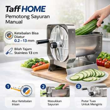 TaffHOME Pemotong Sayuran Manual Adjustable Vegetable Fruit Slicer - SL-01