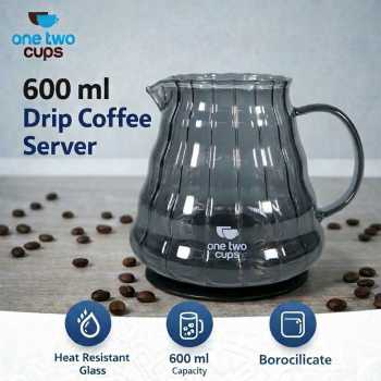 One Two Cups Teko Kopi Coffee Server V60 Drip Pour Over Kaca - XGS-36/60