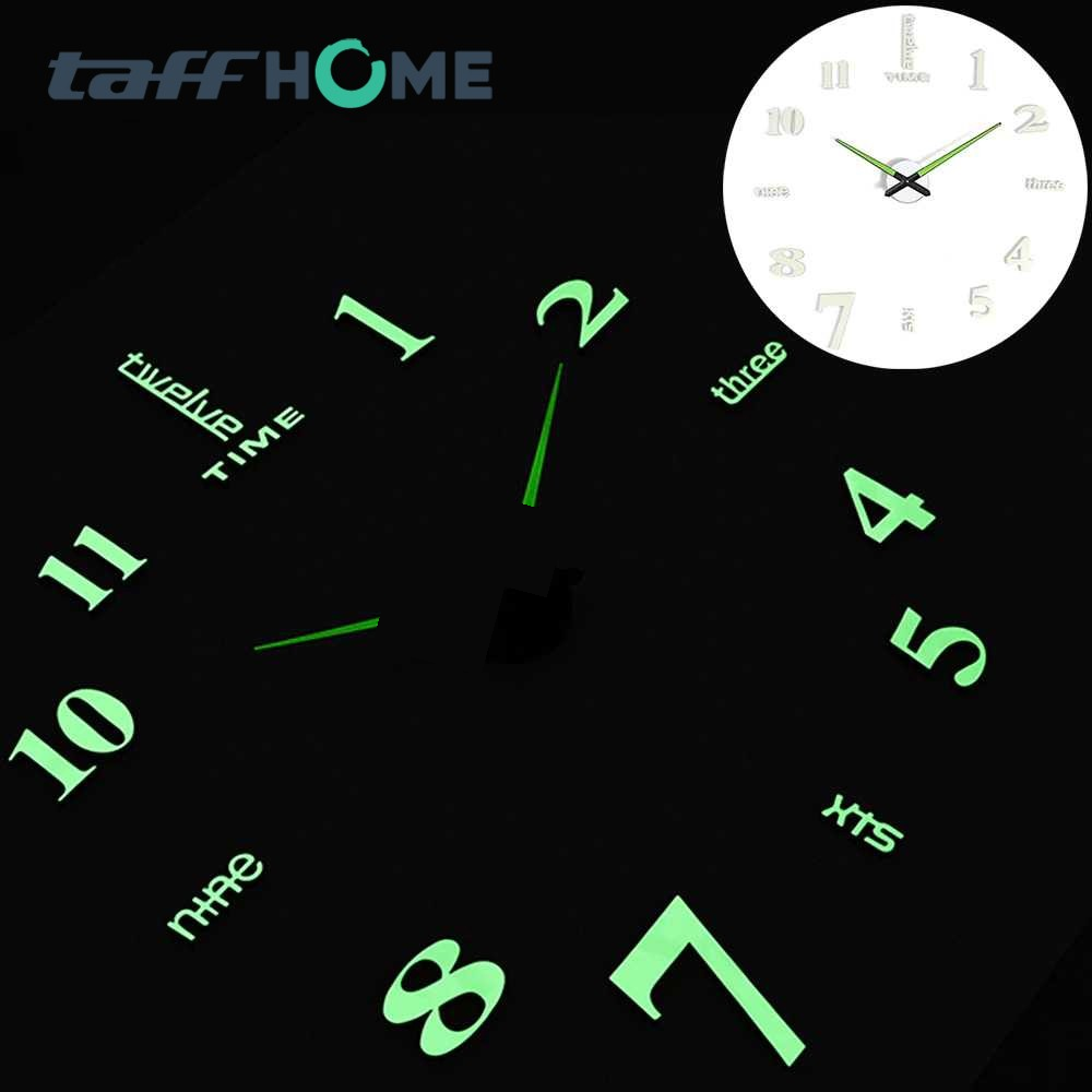 TaffHOME Jam Dinding Besar DIY Giant Glow in The Dark 90-100cm - JM-01 Gambar produk TaffHOME Jam Dinding Besar DIY Giant Glow in The Dark 90-100cm - JM-01