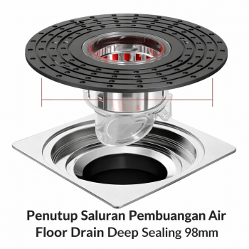 Homedec Penutup Saluran Pembuangan Air Floor Drain Deep Sealing 98mm - HDC-100