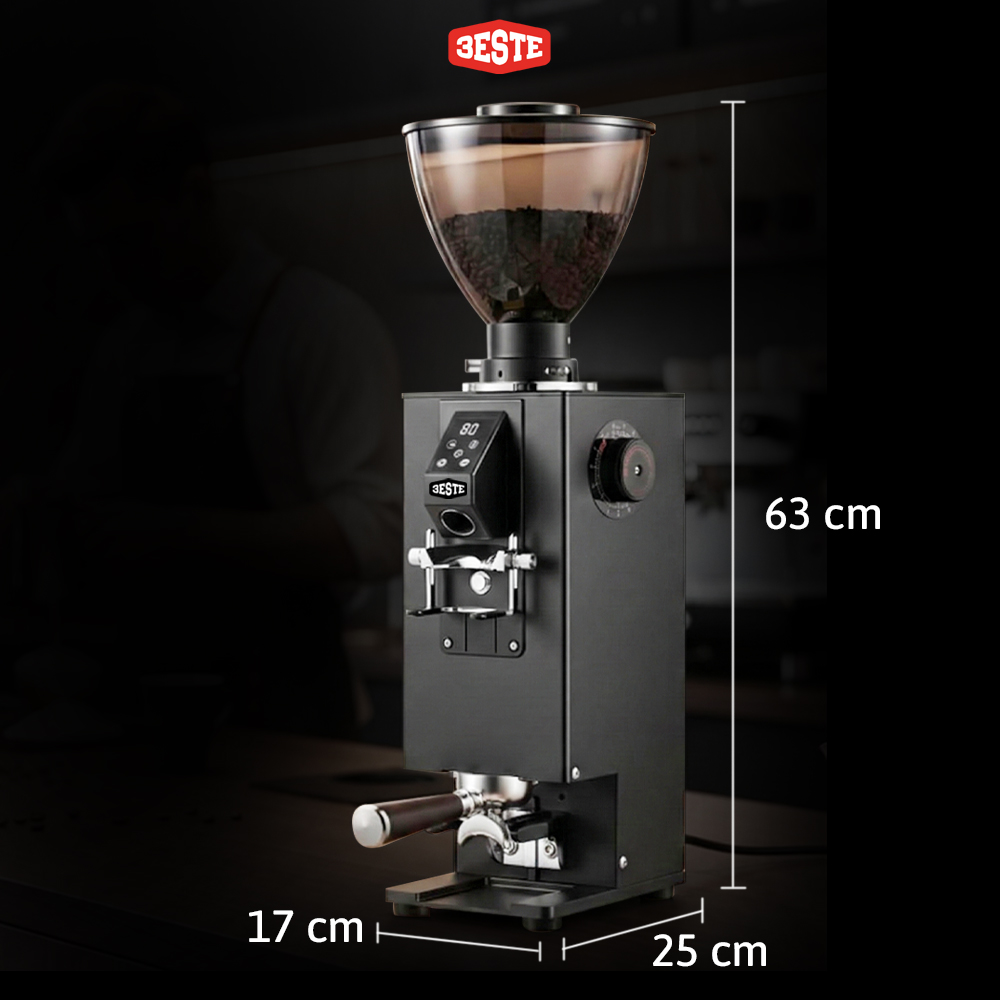 Trieste Penggiling Biji Kopi Coffee Grinder Auto Tamper 350W 450gr - K-64Y Gambar produk Trieste Penggiling Biji Kopi Coffee Grinder Auto Tamper 350W 450gr - K-64Y