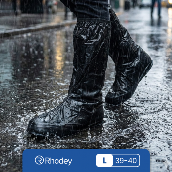 Rhodey Jas Hujan Sepatu Anti Air Shoes Cover PVC Non Slip with Zipper - H-250