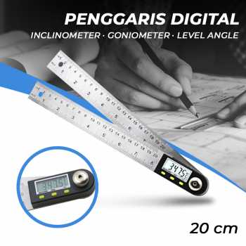 Gambar produk JIGONG Penggaris Digital Inclinometer Goniometer Level Angle 20cm - TL454