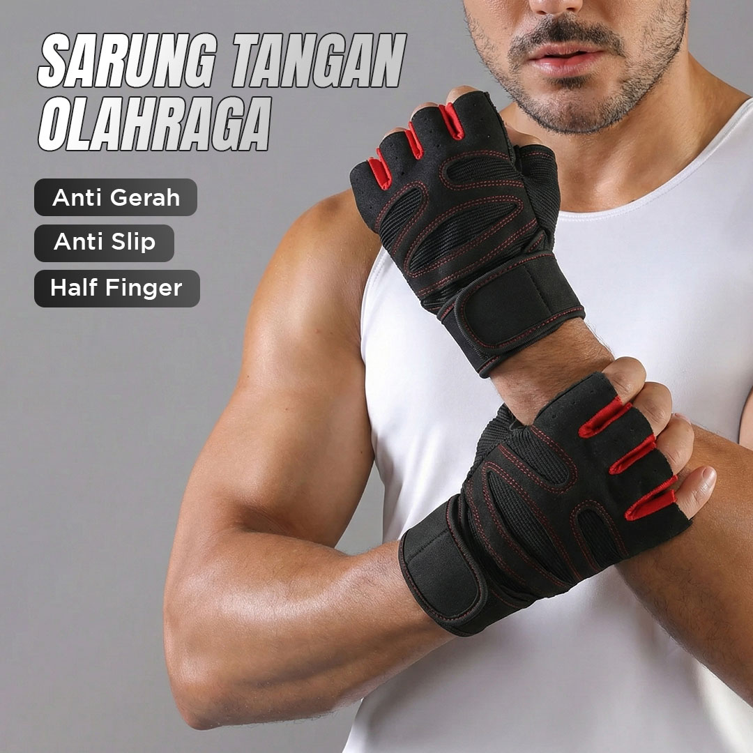 HU WAI YUN DONG Sarung Tangan Motor Olahraga Half-Finger Gloves L - HWYD Gambar produk HU WAI YUN DONG Sarung Tangan Motor Olahraga Half-Finger Gloves L - HWYD
