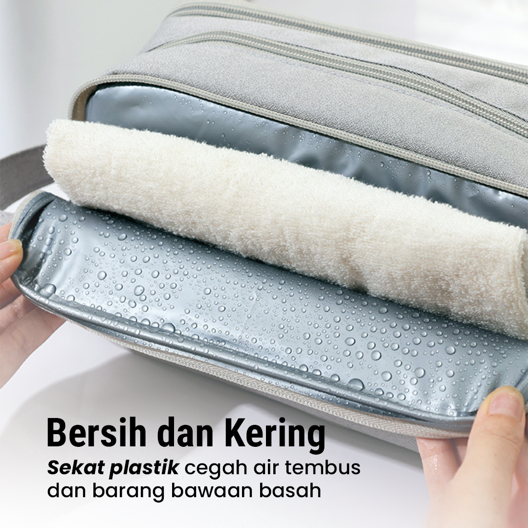 ZEST Tas Travel Organizer Toiletry Bag Multifunctional Waterproof - RH2322 Gambar produk ZEST Tas Travel Organizer Toiletry Bag Multifunctional Waterproof - RH2322