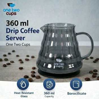 One Two Cups Teko Kopi Coffee Server V60 Drip Pour Over Kaca - XGS-36/60