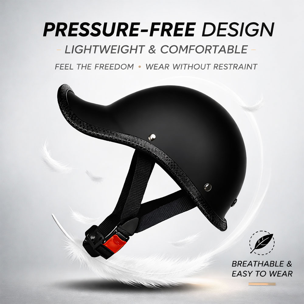 HZIH Helm Sepeda Skuter Retro Half Motorcycle Helmet - U20 Gambar produk HZIH Helm Sepeda Skuter Retro Half Motorcycle Helmet - U20