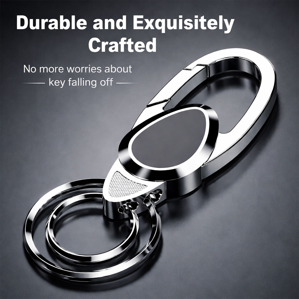 MEN-S Karabiner Gantungan Kunci Zinc Alloy Double Ring Carabiner - SN-27 Gambar produk MEN-S Karabiner Gantungan Kunci Zinc Alloy Double Ring Carabiner - SN-27