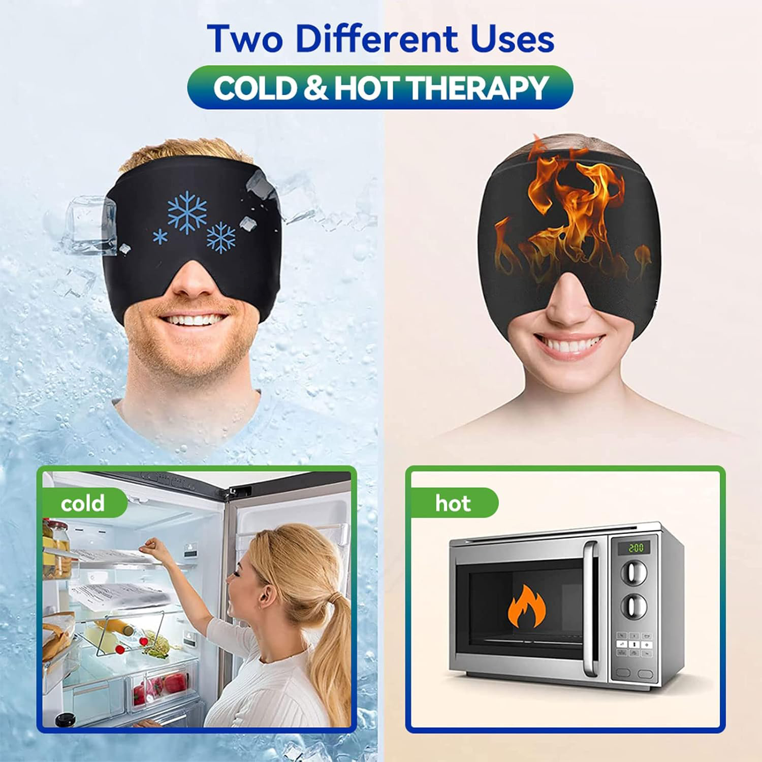 YUKU Kompres Kepala Migrain Gel Ice Pack Cold Migraine Cap 400g - YK400 Gambar produk YUKU Kompres Kepala Migrain Gel Ice Pack Cold Migraine Cap 400g - YK400