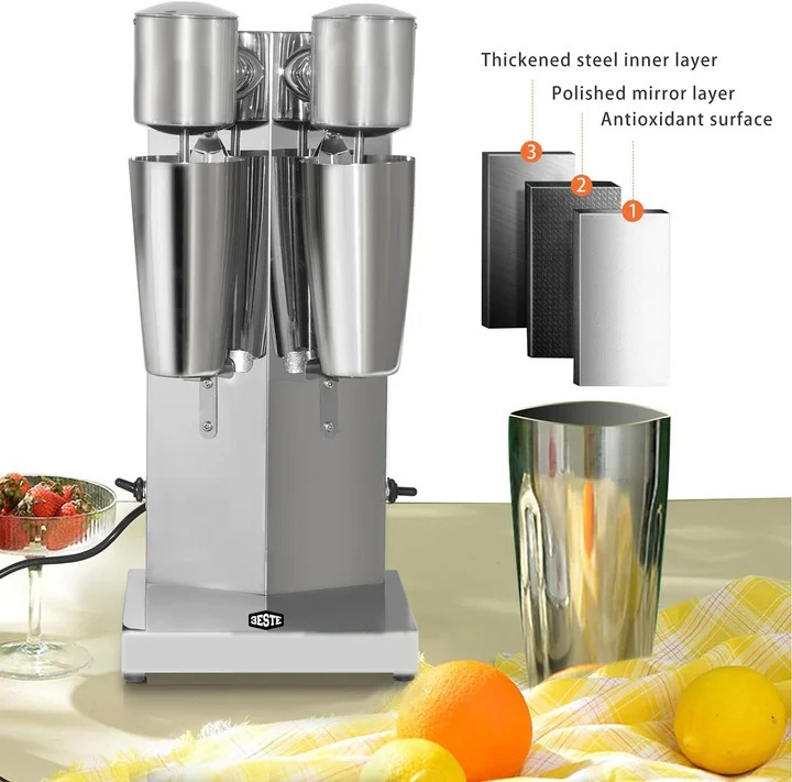 Trieste Mesin Milshake Machine Double Head Stainless 18000 RPM 560W - MS-SS2 Gambar produk Trieste Mesin Milshake Machine Double Head Stainless 18000 RPM 560W - MS-SS2