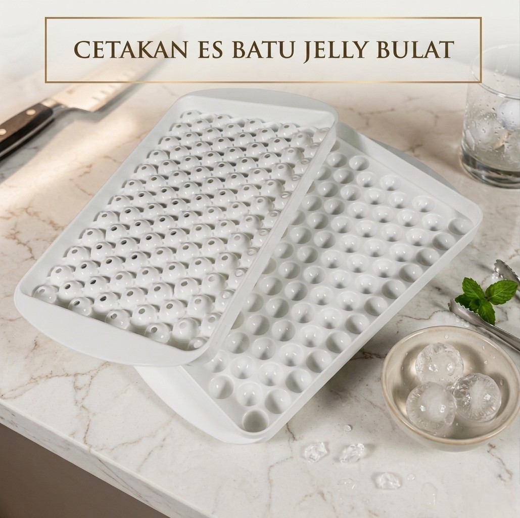 TaffHOME Cetakan Es Batu Jelly Bulat 104 Grid Ice Cube Tray BPA Free - INU77 Gambar produk TaffHOME Cetakan Es Batu Jelly Bulat 104 Grid Ice Cube Tray BPA Free - INU77