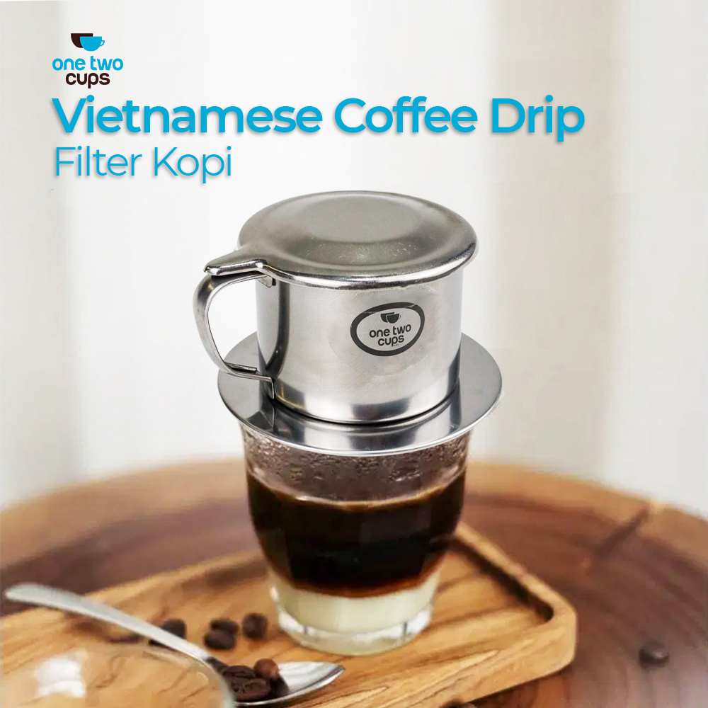 Gambar produk One Two Cups Vietnam Drip Coffee Filter Pot Saringan Kopi 124ml 7Q - LC1