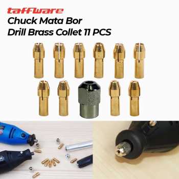 Gambar produk Taffware Chuck Mata Bor Drill Brass Collet 11 PCS - DMPJ-31