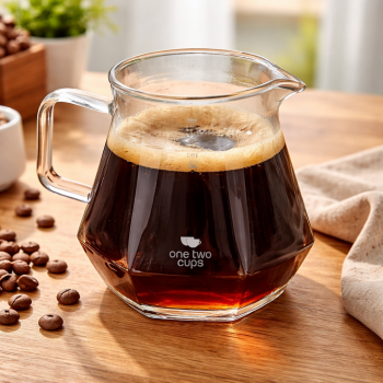 One Two Cups Teko Kopi Coffee Server V60 Drip Pour Over Kaca 600ml - LCS38