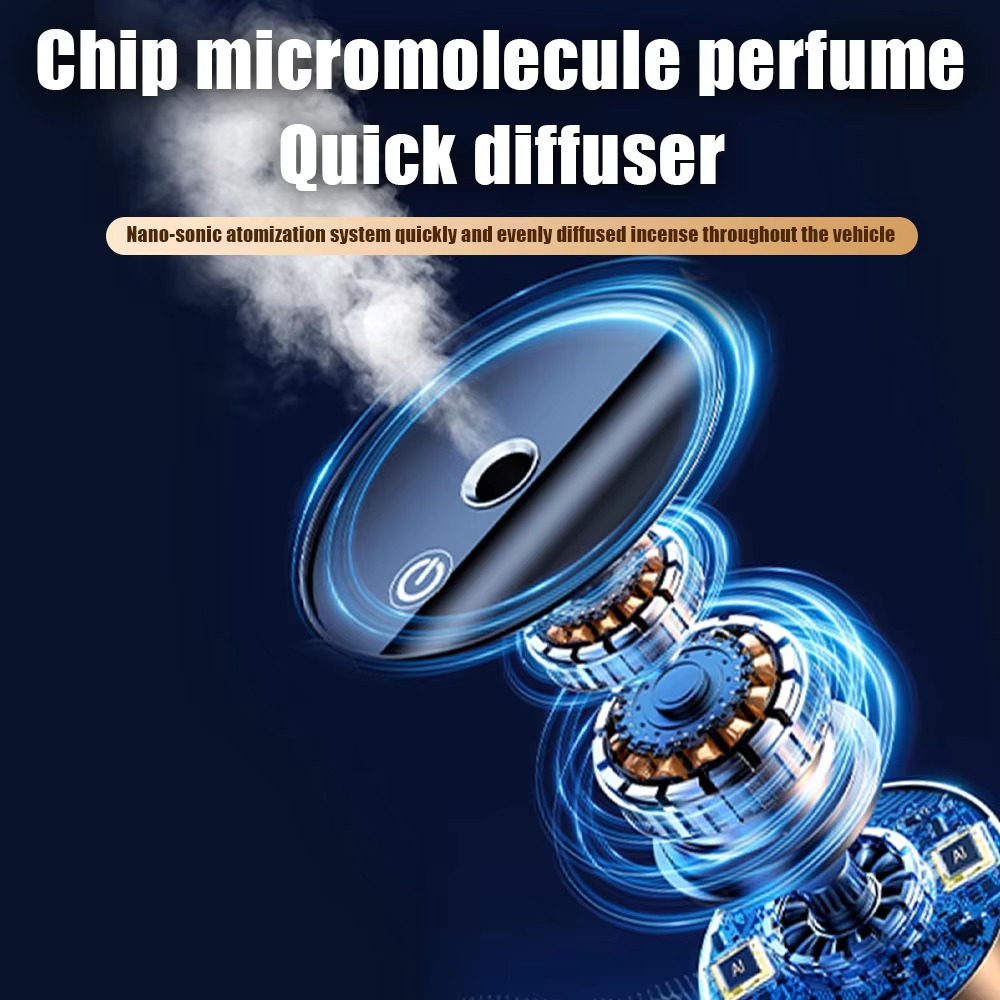 AROMVERA Diffuser Mobil Otomatis AI Sensing 3 Level 300mAh 160ml Cologne - CAS-06 Gambar produk AROMVERA Diffuser Mobil Otomatis AI Sensing 3 Level 300mAh 160ml Cologne - CAS-06