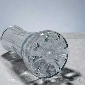 Gambar produk TaffHOME Vas Bunga Kaca Bening Estetik Vintage Glass Flower Vase - Y23