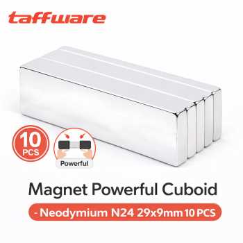 Gambar produk Taffware Magnet Powerful Cuboid Neodymium N24 29x9mm 10 PCS - MG10