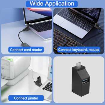 Gambar produk MOSHOU USB Hub Type C 3.0 Adapter 3in1 USB 3.0 USB 2.0 - RCT-45