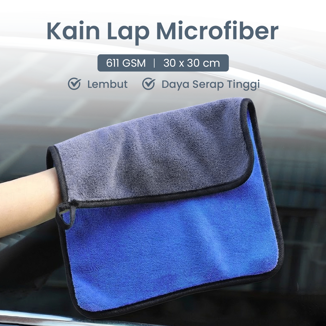 Xinyuan Kain Lap Microfiber Premium Mobil Multifungsi 611 GSM 30x30cm - H-25 Gambar produk Xinyuan Kain Lap Microfiber Premium Mobil Multifungsi 611 GSM 30x30cm - H-25