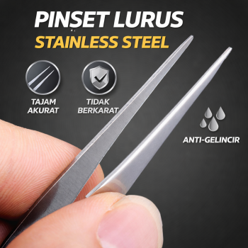 GOOI Pinset Lurus Stainless Steel Pinset Elektronik Presisi 125mm - TS-12