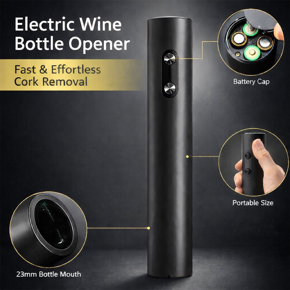 Gambar produk Secura Pembuka Tutup Botol Wine Elektrik Automatic Corkscrew Opener - S-410