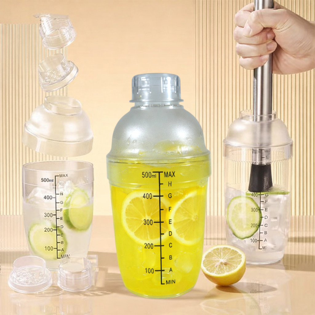 GIANXI Cocktail Shaker Set 7in1 Cobbler Cup Bartender Tool 500ml - GX7 Gambar produk GIANXI Cocktail Shaker Set 7in1 Cobbler Cup Bartender Tool 500ml - GX7