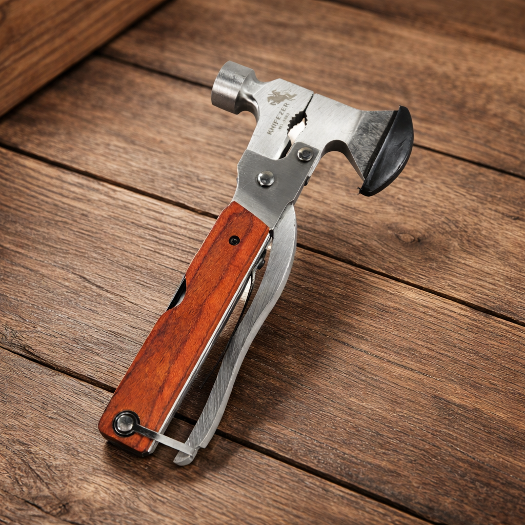 KNIFEZER 10-in-1 EDC Multifunctional Hammer Tool for Camping Survival - WL-9003 Gambar produk KNIFEZER 10-in-1 EDC Multifunctional Hammer Tool for Camping Survival - WL-9003