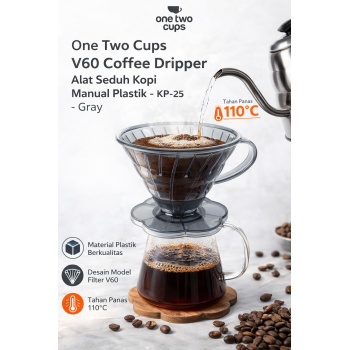 One Two Cups V60 Coffee Dripper Alat Seduh Kopi Manual Plastik - KP-25
