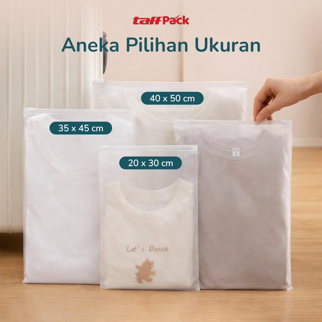 TaffPACK Kantong Plastik Travel Ziplock Pouch 1 PCS 30x20cm - LIN3S Gambar produk TaffPACK Kantong Plastik Travel Ziplock Pouch 1 PCS 30x20cm - LIN3S
