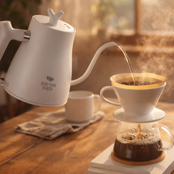 One Two Cups Teko Listrik Kopi Pemanas Air Leher Angsa 1000W 1L - HR-462