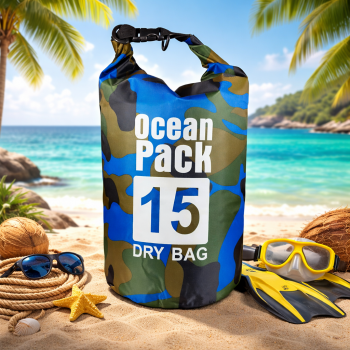 Ocean Pack Dry Bag Waterproof Backpack Strap Tas Tahan Air PVC Nilon - XAZ9