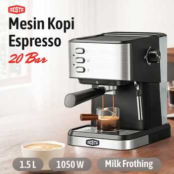 Trieste Mesin Kopi Espresso Coffee Maker Frothing 20 Bar 1050W - CM3030