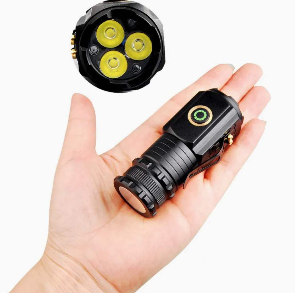 IBEN Senter LED Waterproof USB Rechargeable 2000 Lumens with Battery - P35 Gambar produk IBEN Senter LED Waterproof USB Rechargeable 2000 Lumens with Battery - P35