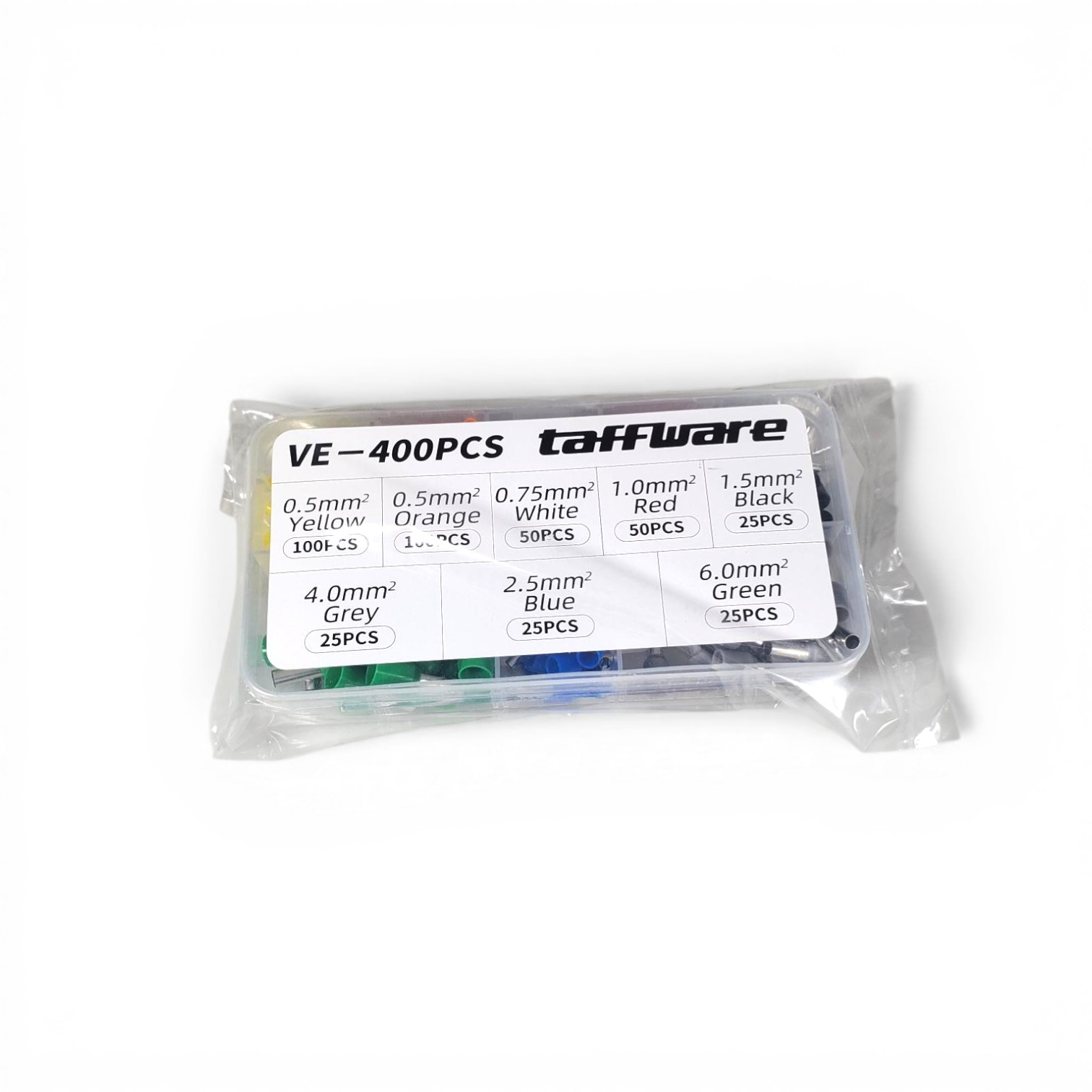 Taffware Skun Ferrules Insulated Terminal Block Connector 400 PCS - VE-400 Gambar produk Taffware Skun Ferrules Insulated Terminal Block Connector 400 PCS - VE-400