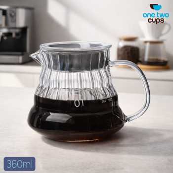 One Two Cups Coffee Server V60 Drip Pour Over Borosilicate Glass - XGS-36/60/80