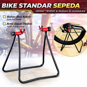 TaffSPORT Standar Sepeda Besi Universal Paddock Standing Bike Display - L151