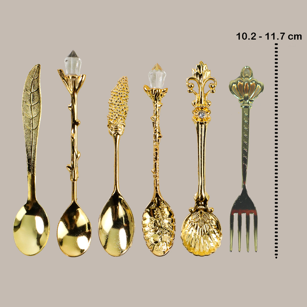 Gambar produk JYC Sendok Garpu Teh Dessert Vintage Royal Style Spoon Stainless Steel - LTA057