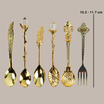 Gambar produk JYC Sendok Garpu Teh Dessert Vintage Royal Style Spoon Stainless Steel - LTA057