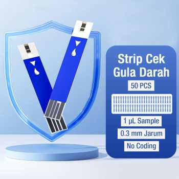 HUAHONG Strip Cek Gula Darah Blood Glucose Test Needles Lancet 50 PCS - G-520S