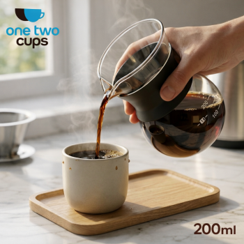 One Two Cups Coffee Server Chemex Drip Pour Over Borosilicate Glass - SE111