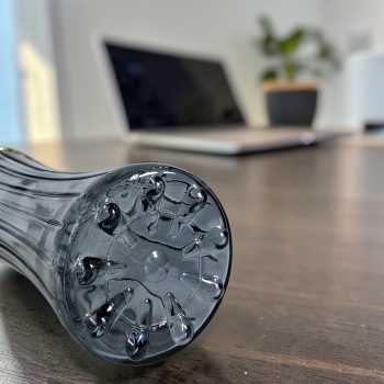 Gambar produk TaffHOME Vas Bunga Kaca Bening Estetik Vintage Glass Flower Vase - Y23